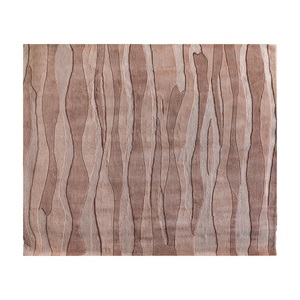 Alfombra de área de lujo con mechones altos, hecha a mano, abstracta y moderna, de lana y tencel con reverso de látex, antidesgarro, para decoración del hogar. - Product Image 4