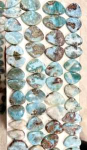 Natural Azul Dominicano Larimar Loose Gemstone Par Cabujones 10-25 Gramos - Product Image 4