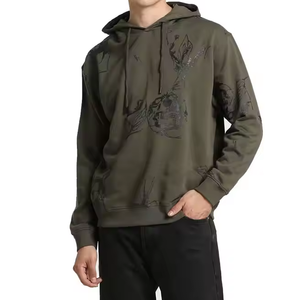 Sweat-shirts décontractés pour hommes fabriqués au Pakistan, en coton biologique 100%, effet usé, pour l'hiver - Product Image 6