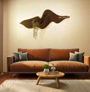 Art mural géométrique 3D artisanal en MDF, art déco élégant, décoration d'anniversaire pour la maison au meilleur prix - Product Image 1