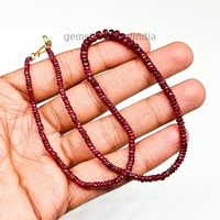 Naturel Longido Ruby Facettes Rondelle Perles Collier Ras Du Cou À La Main Rouge Rubis Dainty Mode Colliers Pour Femmes Hommes En Vrac Prix
