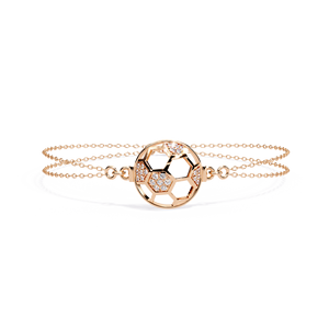 Pulsera deportiva fútbol con cadena pulsera 14 K oro mujeres deporte bola joyería para mujer - Product Image 4