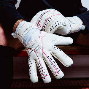 Gants de gardien de but de football en latex respirant avec protection des doigts dernière conception en cuir véritable - Product Image 4