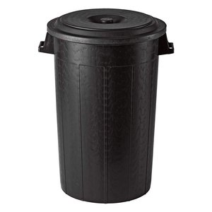 Bidone (100Lt) con coperchio Nero 25110+25990 - Product Image 1