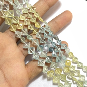 Cuentas de Briolette con forma de cometa facetada de Aguamarina natural, piedras preciosas multicolores para joyería - Product Image 4