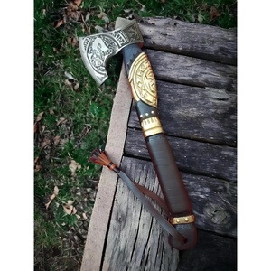 Hache à fendre Jexmoo personnalisée de 19,5 pouces en acier D2, manche en bois de rose, étui en cuir, cadeau d'extérieur, fait à la main, qualité industrielle - Product Image 3