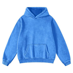 Nouveau sweat-shirt à capuche en polaire solide pour l'hiver, manches longues, style vintage, 450 grammes de coton, coupe classique pour homme, sweats à capuche personnalisés OEM - Product Image 3