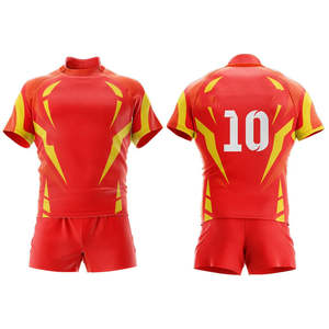 Ensemble de maillot de rugby pour homme 100% polyester respirant, à séchage rapide, évacuant l'humidité, personnalisable, sublimé, écologique - Product Image 3