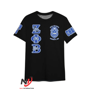Camisetas personalizadas de calidad superior para mujer ELP Zeta Phi Beta con serigrafía de seda Sorority & Fraternity All Logos Printed Men's T-shirts - Product Image 5