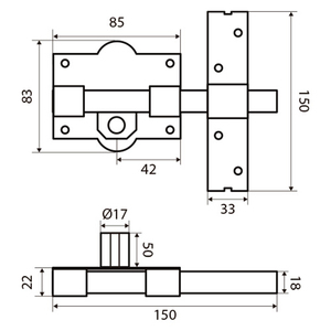 Cerratura Fac 301-r/ 80-n - Product Image 3