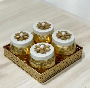 Caja de fruta seca de metal y madera Caja de fruta seca hecha a mano Decoración de mesa de fiesta de evento Caja de fruta seca metálica de madera - Product Image 3