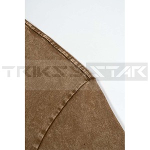 ผ้าฝ้ายถักแบบวินเทจฟอกสีกรดสำหรับผู้ชายเสื้อยืดโอเวอร์ไซส์พิมพ์โลโก้ขนาดพิเศษผ้าฝ้าย100% ลำลองขนาดพิเศษ220กรัม - Product Image 5