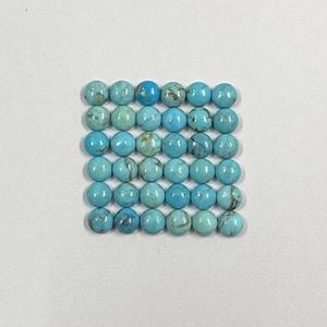 Certifié de la meilleure qualité naturelle Matrix Turquoise 4mm Rond Flatback Cabochon Produits les plus populaires AAA Grade Pierres précieuses en vrac - Product Image 5