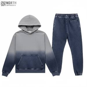 100% coton polaire lavage à l'acide 450 GSM hommes survêtement en détresse meilleure vente hommes survêtement sur mesure Jogging survêtement - Product Image 3