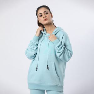 Dernier modèle de survêtement pour femmes avec pull-over pour la saison d'hiver 100% coton, survêtement taille OEM, couleur unie, imprimé, ensembles grande taille - Product Image 1