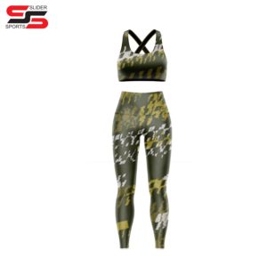 Leggings de yoga et de sport pour femmes, taille mi-haute, ODM, les plus populaires, respirants, professionnels, en gros, personnalisés, imprimés, ensemble 2 pièces - Product Image 6