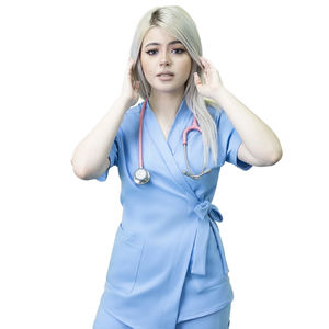 Yuhong poliestere Rayon Spandex fascia elastico logo personalizzato ragazze ospedale scrub per donne infermiere medico uniformi scrub set - Product Image 1