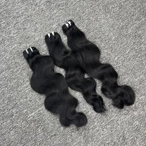 Cabello ondulado de cuerpo vietnamita virgen 100% con estilo natural de trama para mujeres negras - Product Image 1