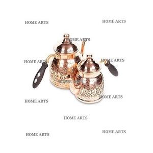 Bouilloire en aluminium couleur argent avec poignée en bois, lot de 2, tailles différentes, forme ronde, bouilloire à eau pour vente chaude - Product Image 6