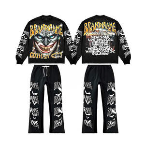 Survêtement d'hiver avec logo personnalisé pour hommes ensemble de survêtements de jogging à col ras du cou et respirants XL tissu décontracté de luxe imprimé en vrac - Product Image 2