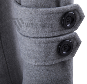 Trench en laine d'hiver pour hommes Long pardessus avec protection contre la poussière élégant hommes vêtements de cérémonie laine hommes manteau - Product Image 6