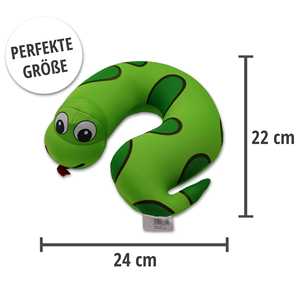 Oreiller de voyage en forme de serpent de dessin animé, portable, en mousse à mémoire de forme, en coton doux, avec impression de logo, pour voiture et bureau, compatible extérieur - Product Image 3