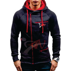 Sweat-shirt à capuche zippé pour hommes personnalisé de haute qualité avec impression numérique pour l'hiver avec logo personnalisé - Product Image 2