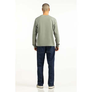 Men's Regular Fit Long Sleeve Jersey T-Shirt 300g 100% Cotton Breathable O-Neck Casual Wear MN-TS-WS25-002 OEM ODM - Product Image 4