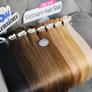 Extensiones humanas 2025 vietnamitas 100% más vendidas, precio al por mayor a granel de alta calidad, Onda de cutícula completa súper doble dibujada cruda - Product Image 1