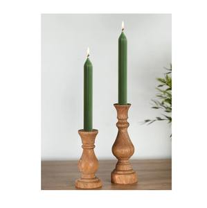 Porte-bougie en bois au fini rustique pour la décoration traditionnelle de la maison, ajoutant un caractère naturel en bois - Product Image 5