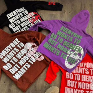 Sweat à capuche court avec logo personnalisé OEM en coton éponge français de haute qualité motif uni tricoté saison d'hiver 3D pour l'impression bouffante brut uni - Product Image 4