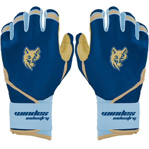 <b>Long</b> Cuff Baseball Batting Gloves 100% Leather Unique Design Wholesale Rate Bruce <b>Bolt</b> - Product Image 1