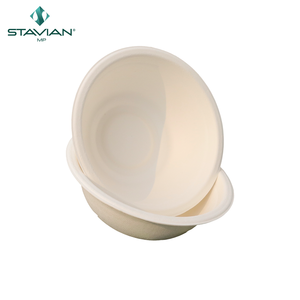 Bol rond biodégradable jetable écologique de 12oz 100% sans PFAS Quantité personnalisable Origine du Vietnam - Product Image 1