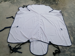 Couverture pour cheval en maille anti-mouches de qualité supérieure 410 g/m², imprimé cheval multicolore, ceinture en maille anti-mouches 410 g/m², imprimé cheval, ceinture - Product Image 3