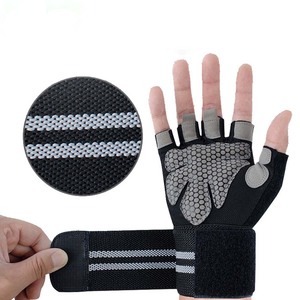 Gran oferta transpirable antideslizante medio dedo corto guante de ciclismo entrenamiento de gimnasia guantes finos para hombres mujeres deporte - Product Image 2