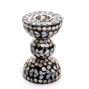 Brûleur d'encens spécial Eid Ramadan Brûleur en nacre brillante Brûleur à incrustation MOP Accent de maison élégant pour les fêtes du Moyen-Orient - Product Image 2