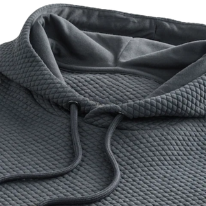 NEW Textured <b>Grey</b> Pullover Hoodie Unisex Premium Fabric Hooded <b>Sweatshirt</b> Casual Winter Streetwear Wholesale Manufacturer - Product Image 2