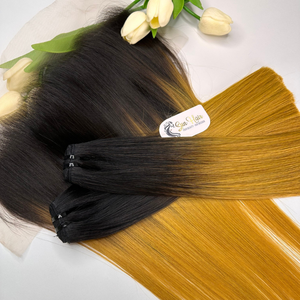 Sun Hair Company Virgin Remy Silky Bone Straight para máquina de doble trama extensiones de cabello humano vietnamita Bouls - Product Image 2