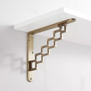 Modern Silver <b>Shelf</b> Bracket with Geometric Design for Stylish and Strong <b>Wall</b> Support in Home Decor - Product Image 5