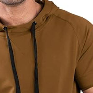 Sudadera con capucha y cremallera de cara completa con estampado de hombros abullonados en blanco de gran tamaño informal personalizada al por mayor para hombre - Product Image 2