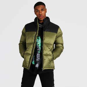 Veste polaire surdimensionnée bleue brillante de haute qualité pour hommes duvet d'hiver à bulle personnalisé avec logo style High Street - Product Image 3