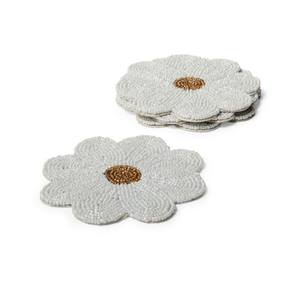 Posavasos con cuentas de cebra Protección de mesa cuentas de vidrio Posavasos de cuentas artísticas regalos Posavasos de vajilla modernos de la India - Product Image 5