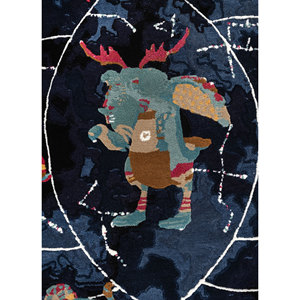 พรมขนสัตว์ทอมือสีเทาและสีดำลายทอแบบเรียบ รุ่น Tofrm-55001 สำหรับตกแต่งบ้าน ห้องโถง ห้องนั่งเล่น พรมปูพื้นห้องนั่งเล่น พรมปูพื้นทำจากปอกระเจา - Product Image 3