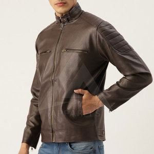 Chaqueta de cuero 2025 para hombre de talla grande, chaqueta clásica de cuero PU con cremallera para motocicleta, Otoño Invierno, tela de lona, Chaqueta corta - Product Image 2