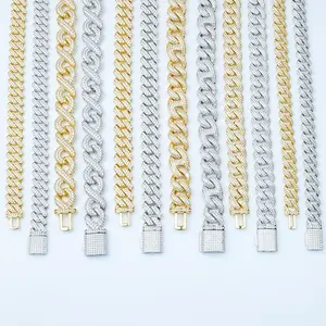 Hip Hop Jewelry Cuban <b>Bracelet</b> Link With DEF White Color GRA Certificate Moissanite 925 Sterling <b>Silver</b> for Men Iced Out Bling - Product Image 3