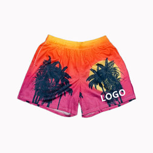 Shorts de basket-ball en toile épaisse à double couche avec logo personnalisé par sublimation, décontractés, écologiques, pour hommes - Product Image 4