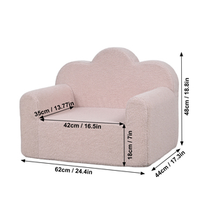 Sillón Infantil de Espuma, Silla de Comedor para Niños, Sillón Suave para Bebés con Tela de Peluche, Sillón de Esponja para Niños y Niñas - Product Image 6