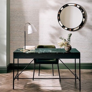 Modern Boho Chic Round Wall <b>Mirror</b> Handcrafted with Elegant Horn & Bone Inlay Decorative <b>Frame</b> Natural Accent for Home Office - Product Image 2