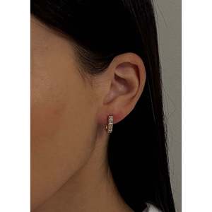 Vintage 10k Diamond J <b>Earrings</b> - Product Image 3
