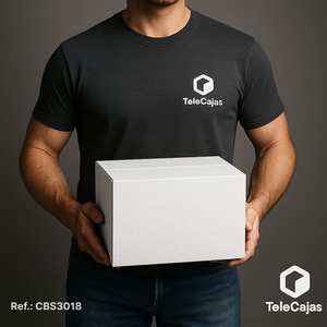 Caja de Cartón 305x228x183 mm con Solapas para Envíos, Mediana y Resistente, Blanca, Interior y Exterior de Papel Kraft, para Calcetines - Product Image 3